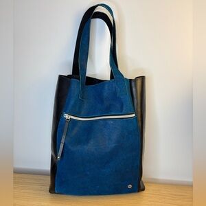 Re3‎ Recycled Tire and Gorgeous Blue Suede Tote Bag